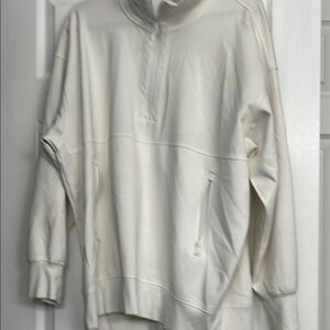 NWOT Old Navy Dynamic Fleece Cream Half-Zip Sweater